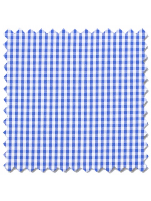 Graz, White/Royal micro gingham checks