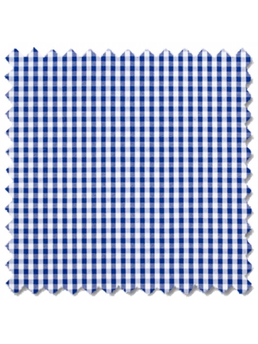 Graz, White/Marine micro gingham checks