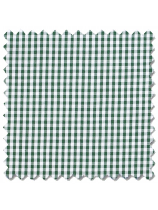 Graz, White/Green micro gingham checks