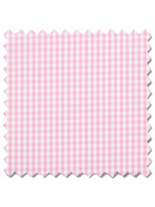 Graz,  White Pink micro gingham checks