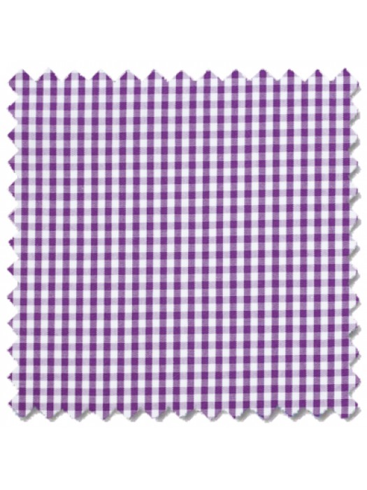 Graz, White/purple micro gingham checks