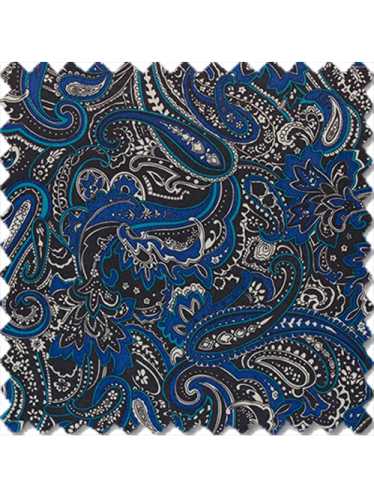 Large Paisley, dark blue- black