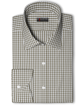 St Pölten,  White and Greenish brown Gingham checks