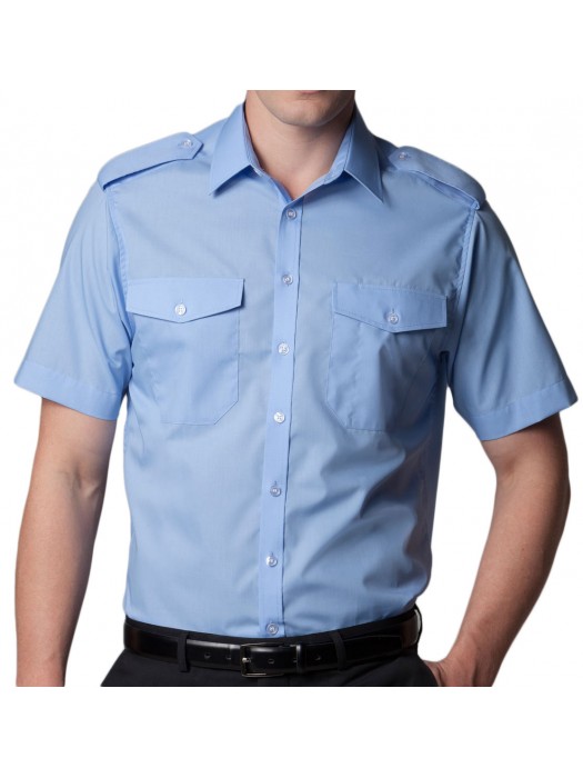 light blue men's short sleeve dress shirt